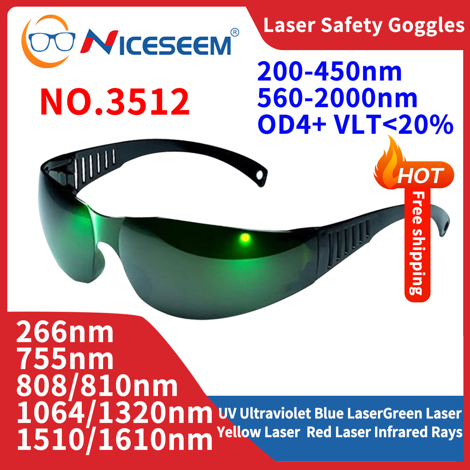 Kacamata timbal radiasi kacama - Industrial Laser Glasses ulasan dan harga